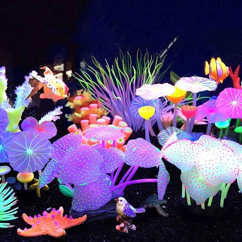 Aquarium Plant Design - Силиконовые светящиеся искусственные растения для аквариума: