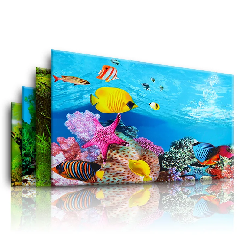 Aquarium Plant Design - Фон для аквариума, 3d наклейка, постер,