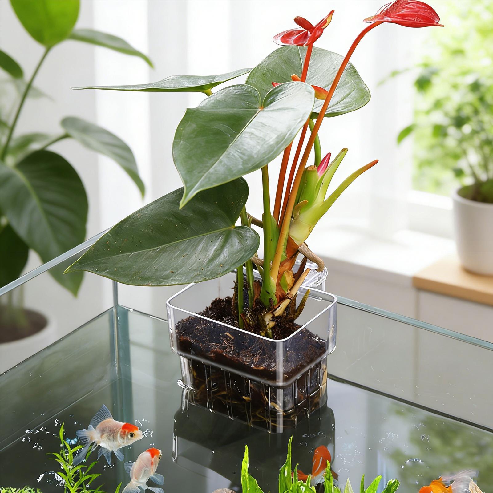 Прозрачный подвесной держатель – обзор и цена Aquarium Plant Design