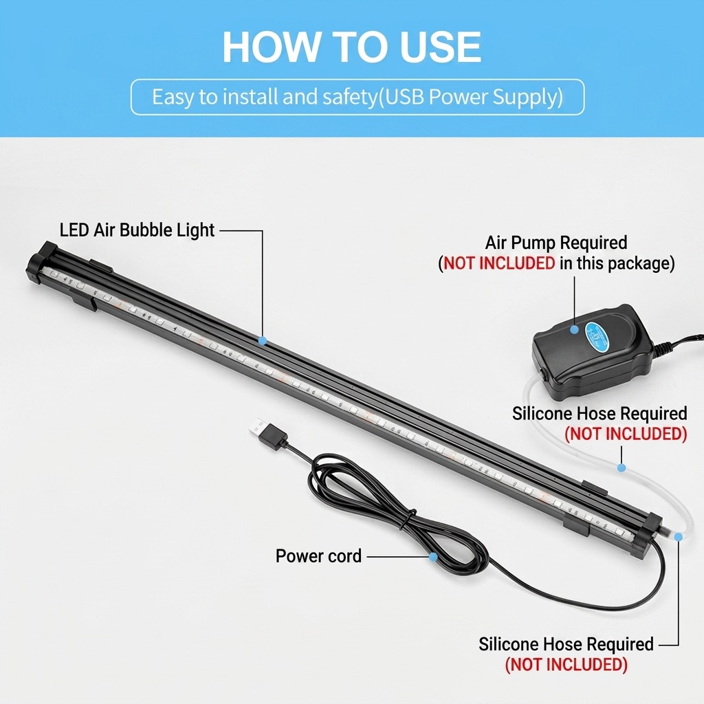 USB LED-лампа для аквариума с  – обзор и цена Aquarium Lily Pipe